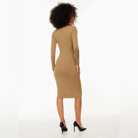 NWT Artitzia Babaton Contour V Neck Bodycon Midi Dress - Picture 7 of 13